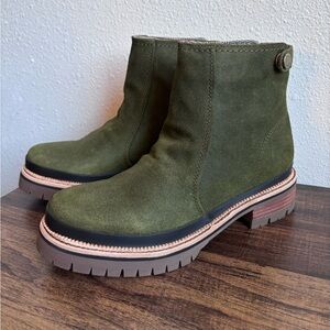 Ariat Olive Green Suede Ankle Booties